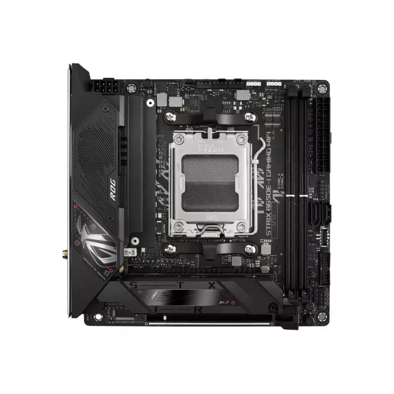 Emaplaat ASUS ROG STRIX B650E-I GAMING WIFI mini ITX — AMD B650, Socket AM5, DDR5, 2x M.2, Wi‑Fi 6E, 2.5Gb LAN