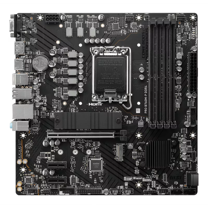 MSI PRO B760M-P DDR4 emaplaat Intel B760 LGA 1700 micro ATX