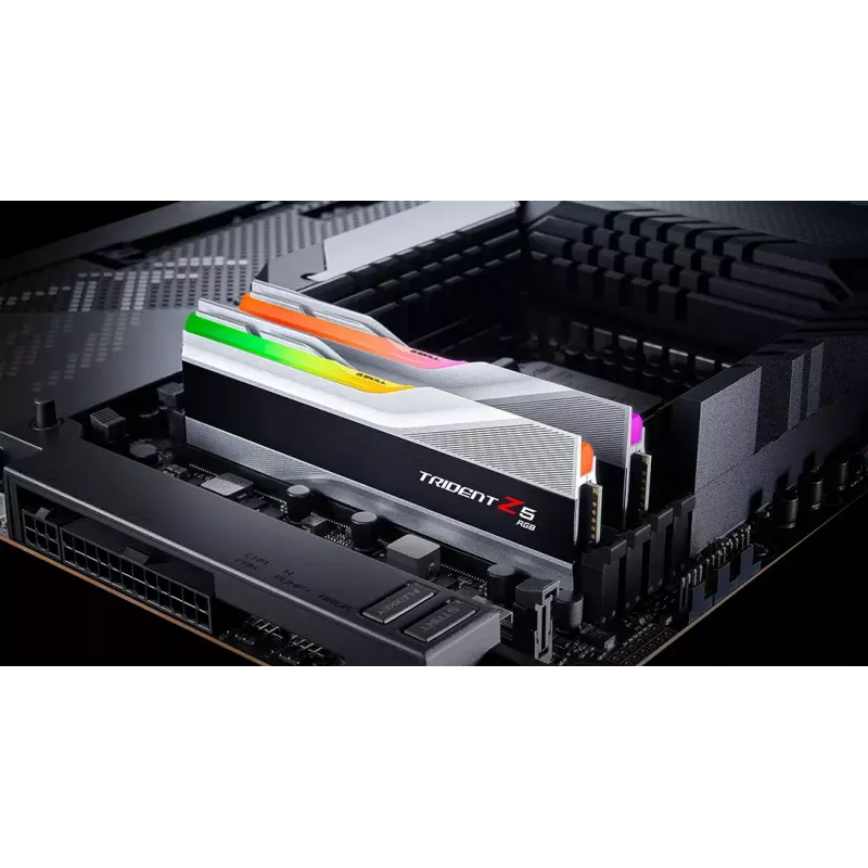 DIMM 32 GB DDR5-6400 (2x 16 GB) Dual-Kit, Arbeitsspeicher silber, F5-6400J3239G16GX2-TZ5RS, Trident Z5 RGB, INTEL XMP