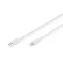 DIGITUS Type C to lightning MFI C94, 2m filling+AL+B jacket PVC Valge. OD:3.5mm