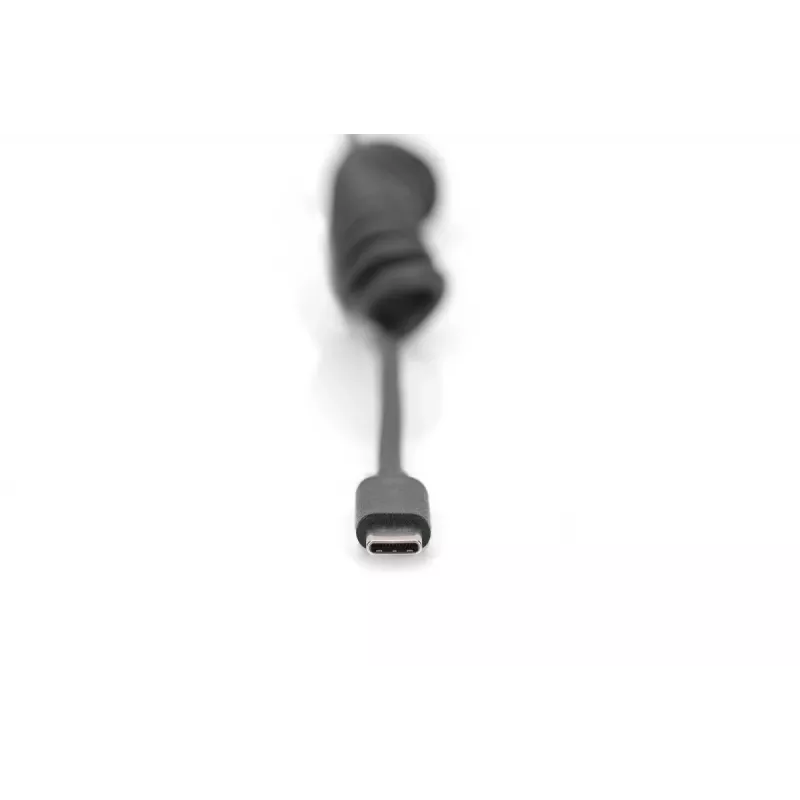 DIGITUS USB - C-tüüpi USB-C-tüüpi spiraalkaabel, TPU USB 2.0, PD60W max; 1 m