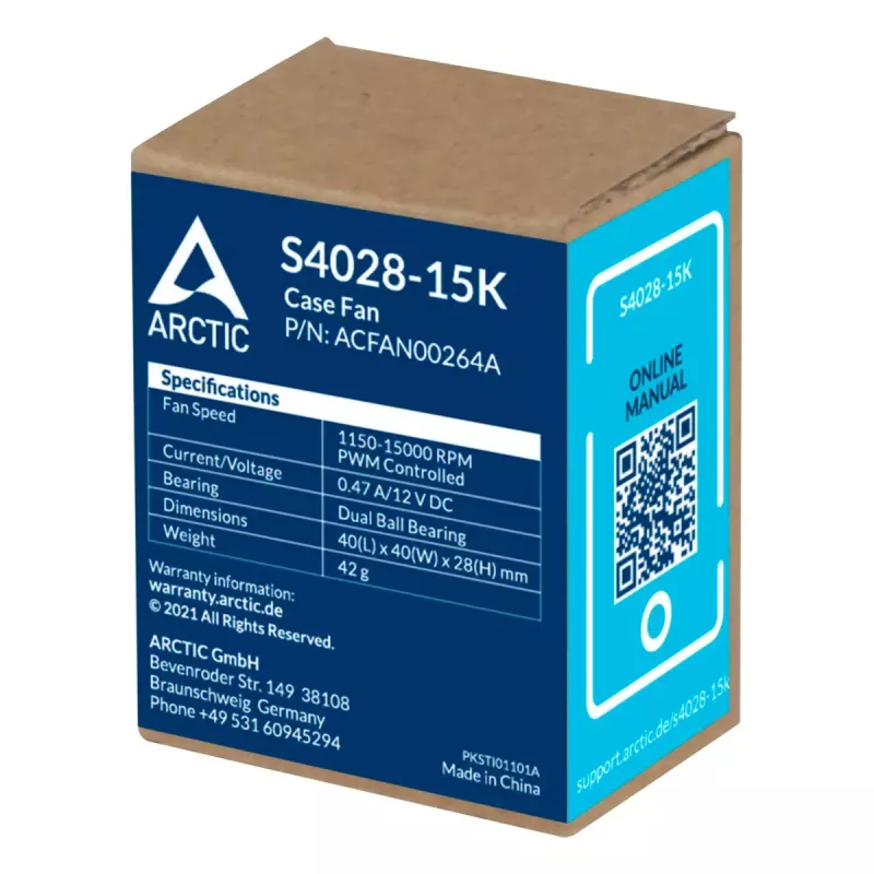 ARCTIC S4028-15K - 40 mm serveri ventilaator