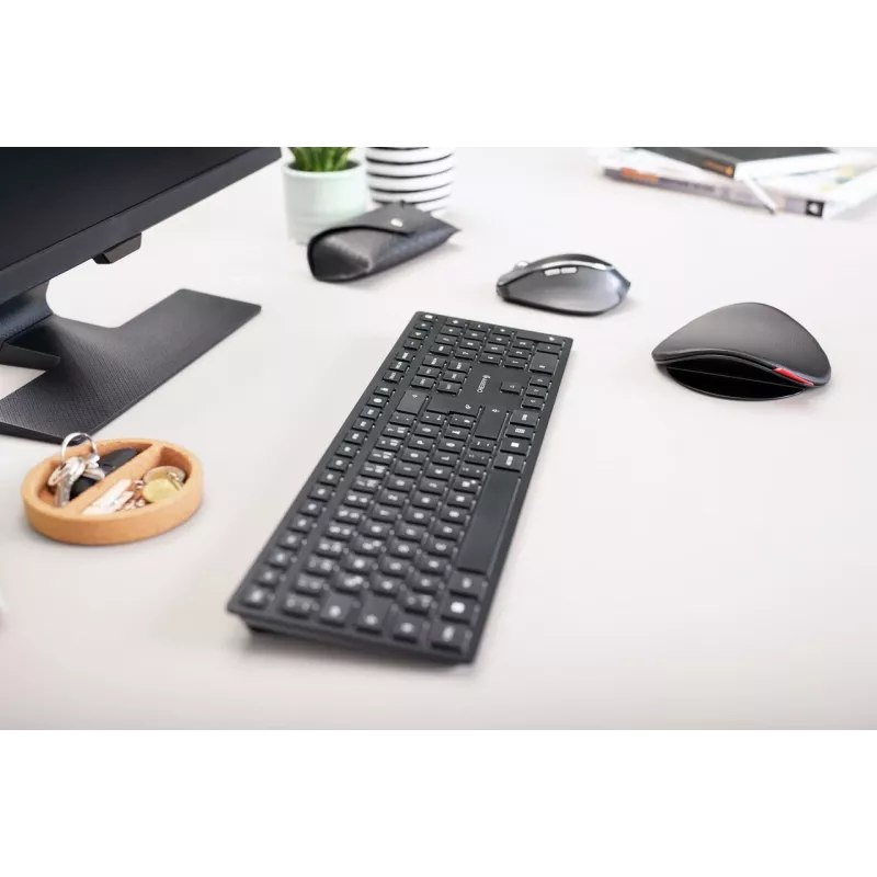 CHERRY KW 9100 õhuke klaviatuur Universaalne RF-juhtmevaba + Bluetooth QWERTZ saksa must
