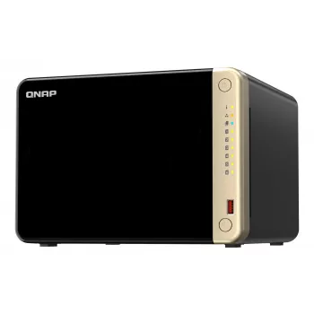 QNAP TS-664 NAS Tower Intel® Celeron® N5095 8 GB DDR4 0 TB QNAP QTS Must, Pronks