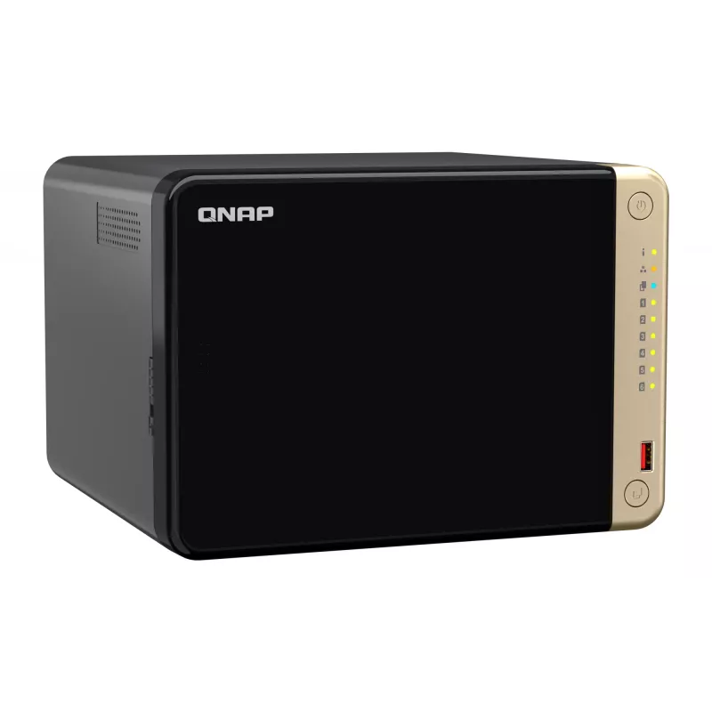 QNAP TS-664 NAS Tower Intel® Celeron® N5095 8 GB DDR4 0 TB QNAP QTS Must, Pronks