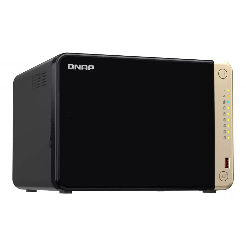 QNAP TS-664 NAS Tower Intel® Celeron® N5095 8 GB DDR4 0 TB QNAP QTS Must, Pronks