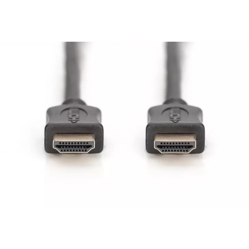 DIGITUS HDMI High Speed ühenduskaabel, tüüp A M/M, 5m koos Ethernetiga, Full HD 60p, kuldne must