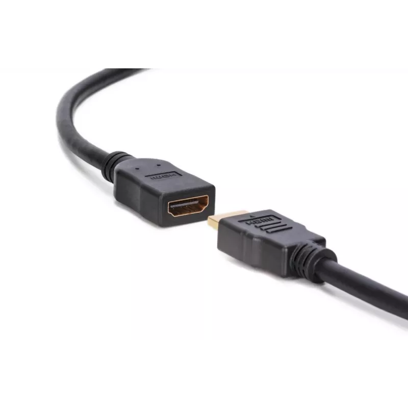 DIGITUS HDMI High Speed pikenduskaabel, tüüp A M/F, 3m, Ethernetiga, Ultra HD 24p, kuldne must