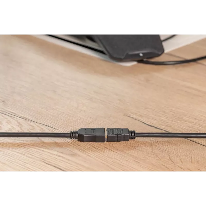 DIGITUS HDMI High Speed pikenduskaabel, tüüp A M/F, 3m, Ethernetiga, Ultra HD 24p, kuldne must