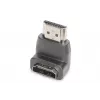 DIGITUS HDMI-adapter, tüüp A, 90° nurga all isane/emane, Ultra HD 60p, must kuld