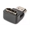 DIGITUS HDMI-adapter, tüüp A, 90° nurga all isane/emane, Ultra HD 60p, must kuld