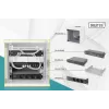 DIGITUS 10-tolline võrgukomplekt - 6U kapp, hall riiul, PDU, 8-pordiline kommutaator, CAT6 patch-paneel