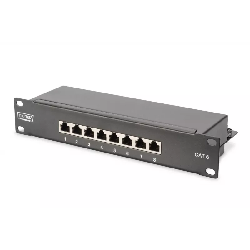 DIGITUS Network Set 10in-9U 312x300mm cabinet shelf PDU 8port patchpanel