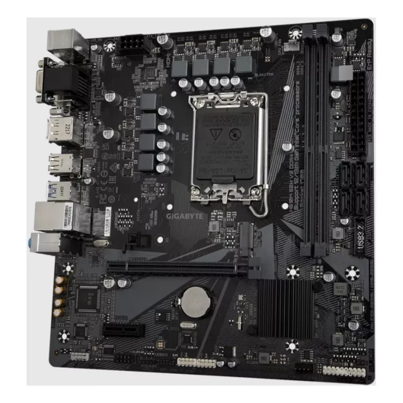 GIGABYTE H610M S2H V2 DDR4 emaplaat – toetab 14. põlvkonna Intel Core protsessoreid, 6+1+1 hübriidfaasiga digitaalne VRM, kuni 3200 MHz DDR4 (OC), 1x PCIe 3.0 M.2, GbE LAN, USB 3.2 Gen 1