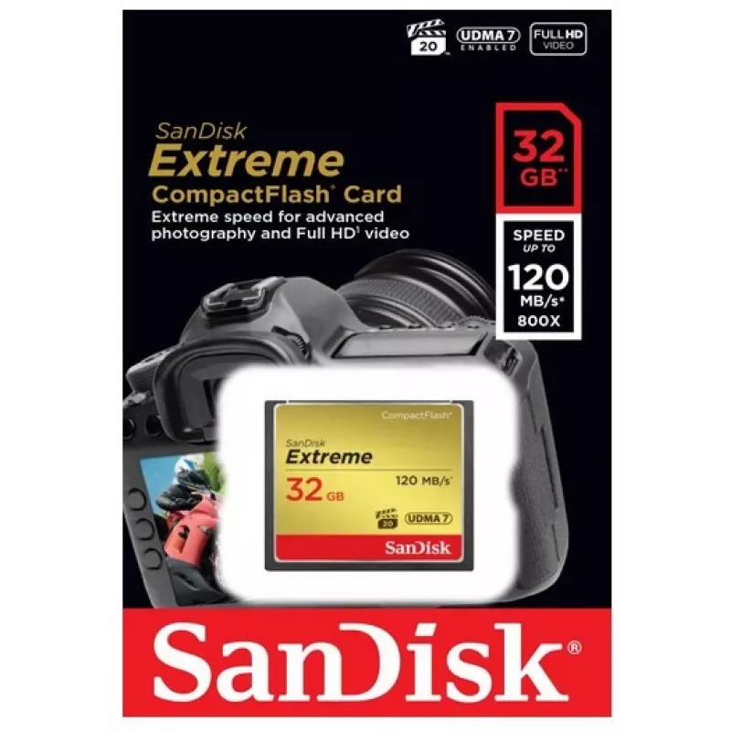 WESTERN DIGITAL SanDisk Extreme Compact Flash 120mb/s 32GB