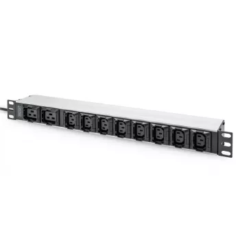 DIGITUS 1U alumiiniumist PDU rack-kinnitatav 8x C13 2xC19 16A 230VAC 50/60Hz IEC C20 pistik