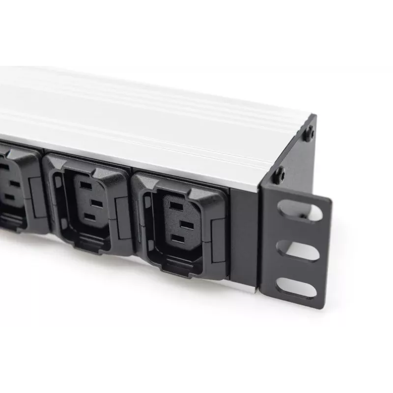 DIGITUS 1U alumiiniumist PDU rack-kinnitatav 8x C13 2xC19 16A 230VAC 50/60Hz IEC C20 pistik