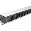 DIGITUS 1U alumiiniumist PDU rack-kinnitatav 8x C13 2xC19 16A 230VAC 50/60Hz IEC C20 pistik