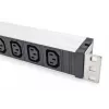 DIGITUS 1U alumiiniumist PDU riiulisse paigaldatav 9x C13 10A 230VAC 50/60Hz IEC C14 sisend 10A kaitse