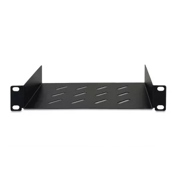 DIGITUS fikseeritud riiul 254 mm (10 tolli) 1U 44x254x150 mm, värv must (RAL 9005)