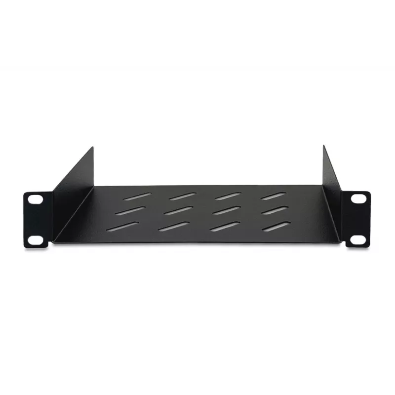 DIGITUS fikseeritud riiul 254 mm (10 tolli) 1U 44x254x150 mm, värv must (RAL 9005)