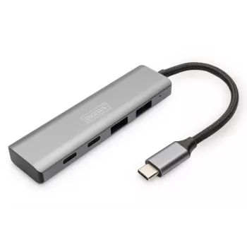 DIGITUS USB-C 4 pordiga jaotur 2x USB-A + 2x USB-C Gen2
