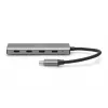 DIGITUS USB-C 4 pordiga jaotur, 4x USB-C 3.1 Gen1, 5 Gbps
