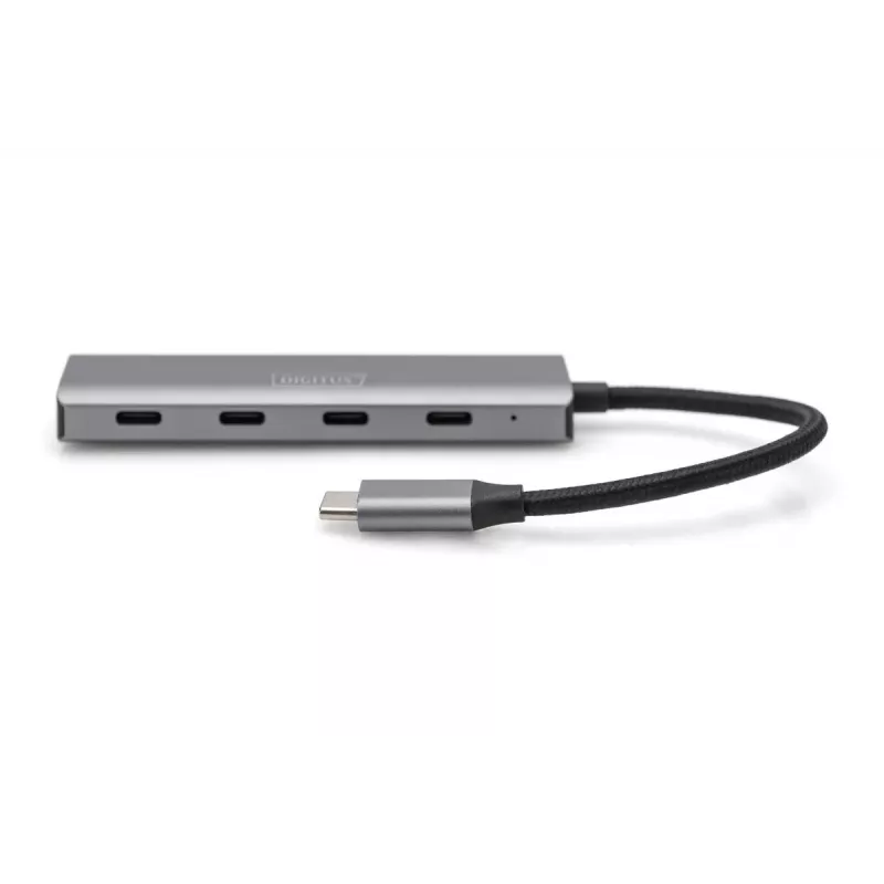 DIGITUS USB-C 4 pordiga jaotur, 4x USB-C 3.1 Gen1, 5 Gbps