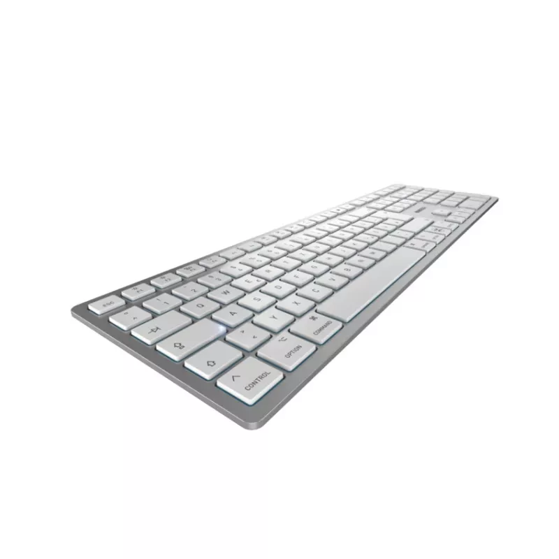 CHERRY KW 9100 õhuke FOR MAC klaviatuur universaalne USB + Bluetooth QWERTZ Saksa Hõbedane