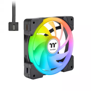 THERMALTAKE arvuti jahutusventilaator - SWAFAN EX14 ARGB Sync TT Premium Edition - 14 cm - Must - 3 tk komplekt