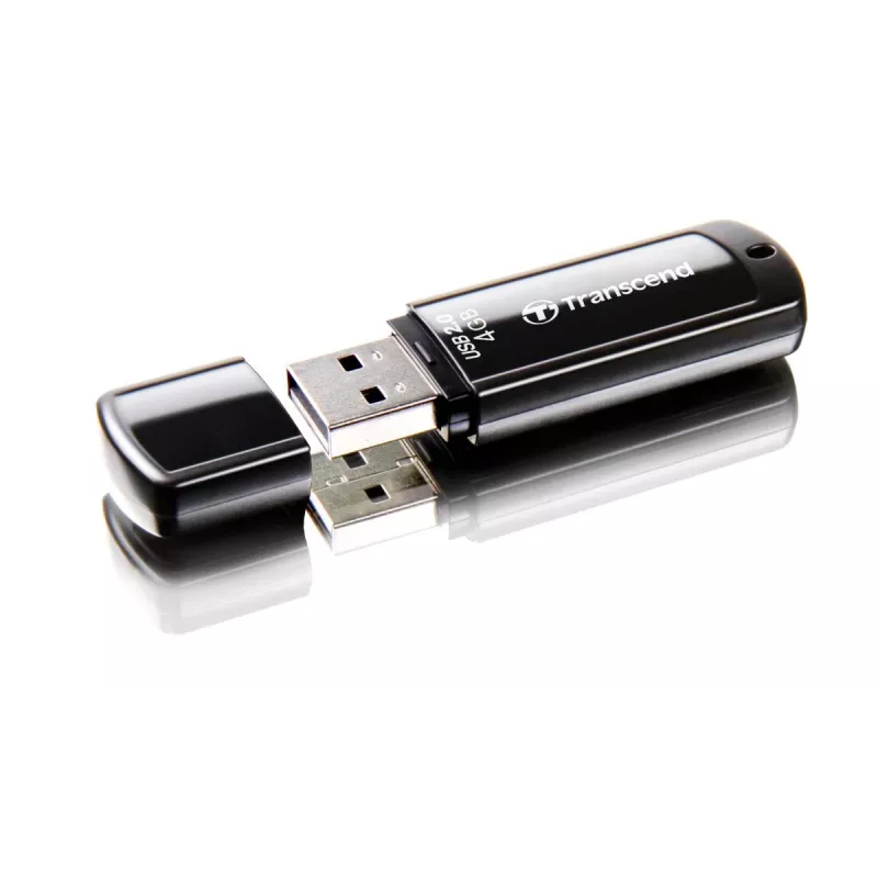 TRANSCEND Jetflash 350 - 4 GB USB-mälupulk - USB 2.0 - Must