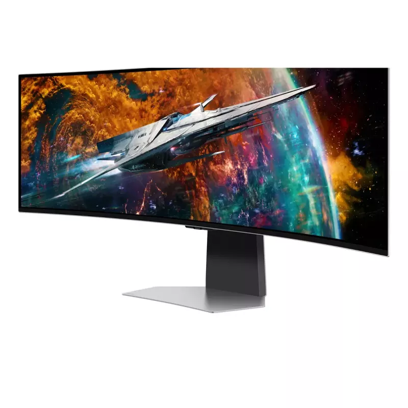 Samsung G95SC arvutimonitor 124,5 cm (49 tolli) 5120 x 1440 pikslit Dual QHD OLED hõbedane