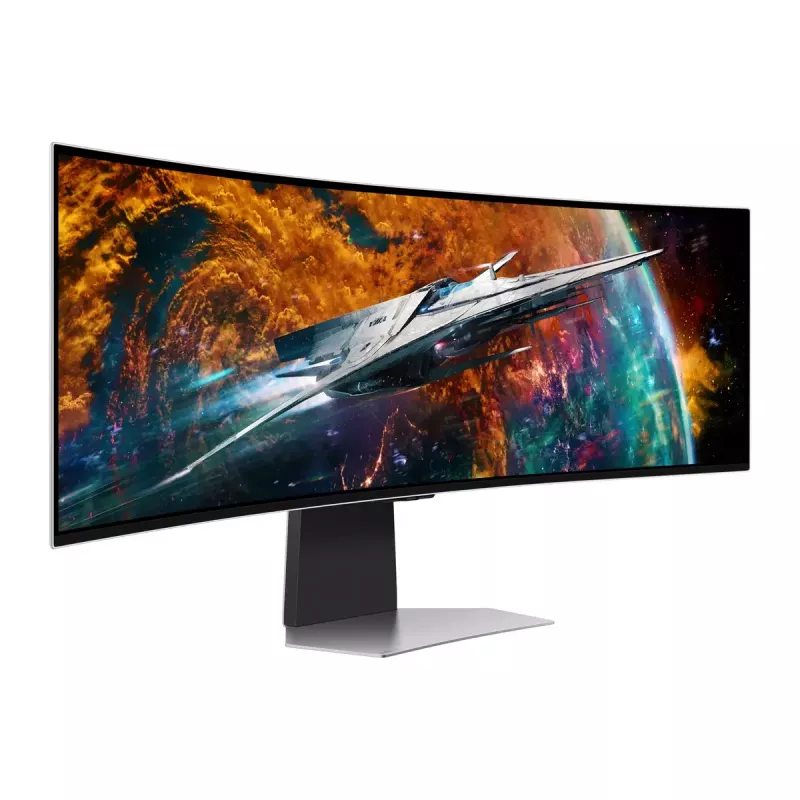 Samsung G95SC arvutimonitor 124,5 cm (49 tolli) 5120 x 1440 pikslit Dual QHD OLED hõbedane