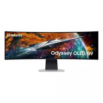 Samsung G95SC arvutimonitor 124,5 cm (49 tolli) 5120 x 1440 pikslit Dual QHD OLED hõbedane