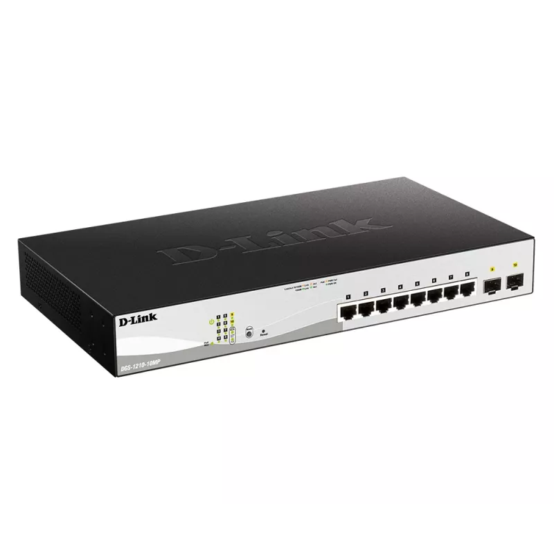 D-Link DGS-1210-10MP Hallatav L2 Gigabit Ethernet (10/100/1000) Power over Ethernet (PoE) Must, Hall