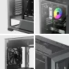 PC Midi Torni korpus XILENCE XG151 — must, toetab ATX/Micro-ATX/Mini-ITX, alumine toiteplokk, 2x 3,5 tolli + 4x 2,5 tolli pesa