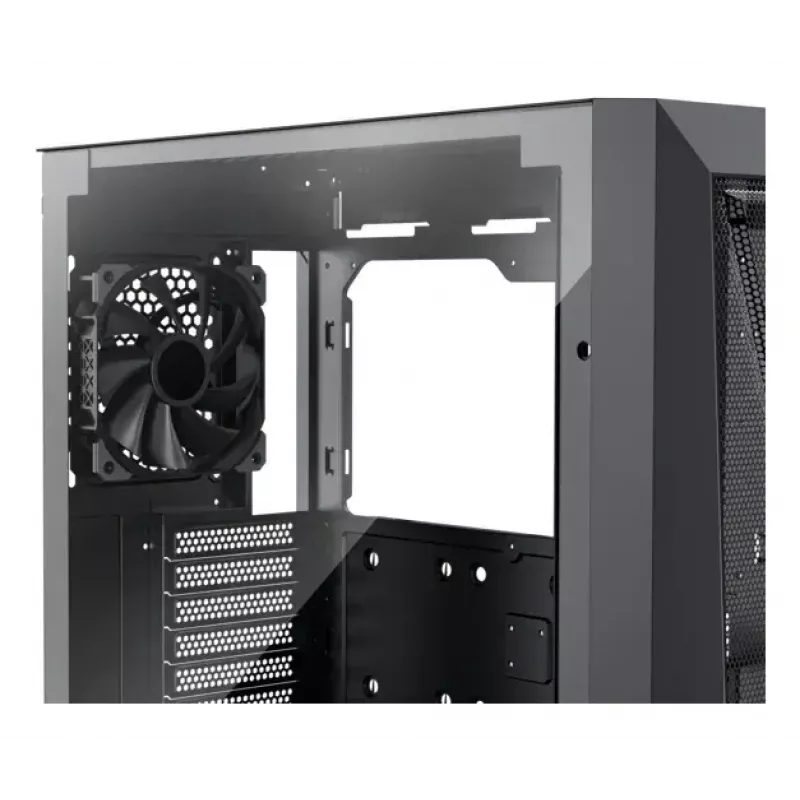 PC Midi Torni korpus XILENCE XG151 — must, toetab ATX/Micro-ATX/Mini-ITX, alumine toiteplokk, 2x 3,5 tolli + 4x 2,5 tolli pesa