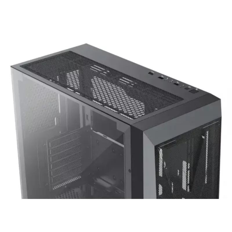 PC Midi Torni korpus XILENCE XG151 — must, toetab ATX/Micro-ATX/Mini-ITX, alumine toiteplokk, 2x 3,5 tolli + 4x 2,5 tolli pesa