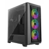 PC Midi Torni korpus XILENCE XG151 — must, toetab ATX/Micro-ATX/Mini-ITX, alumine toiteplokk, 2x 3,5 tolli + 4x 2,5 tolli pesa