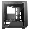 PC Midi Torni korpus XILENCE XG151 — must, toetab ATX/Micro-ATX/Mini-ITX, alumine toiteplokk, 2x 3,5 tolli + 4x 2,5 tolli pesa