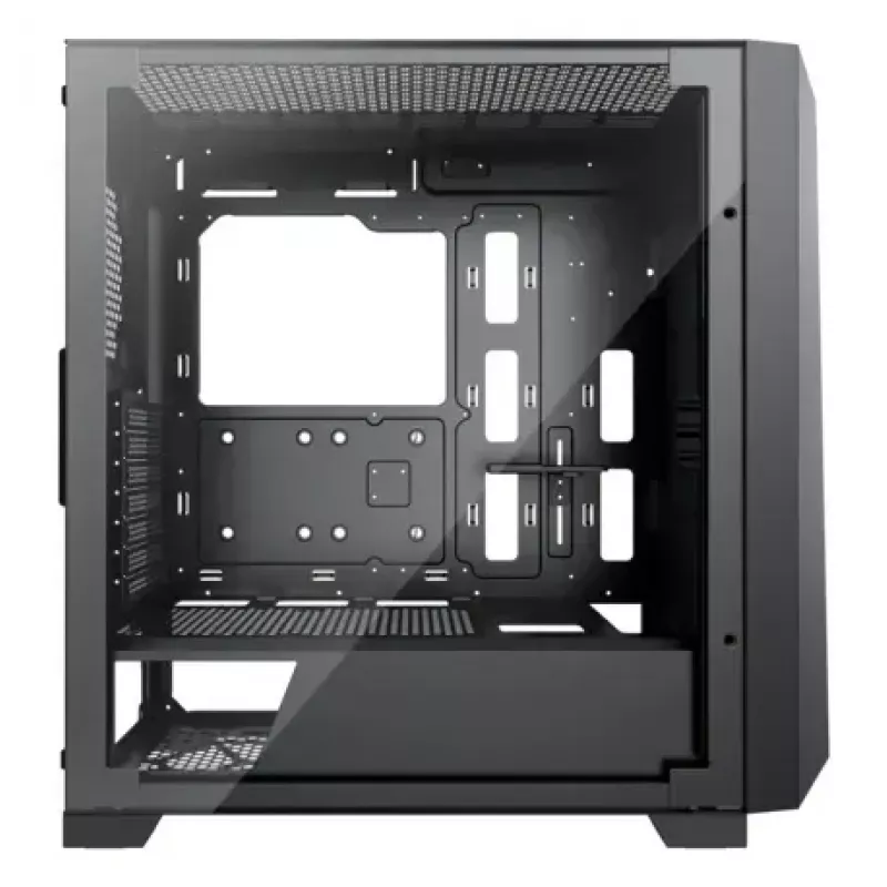 PC Midi Torni korpus XILENCE XG151 — must, toetab ATX/Micro-ATX/Mini-ITX, alumine toiteplokk, 2x 3,5 tolli + 4x 2,5 tolli pesa