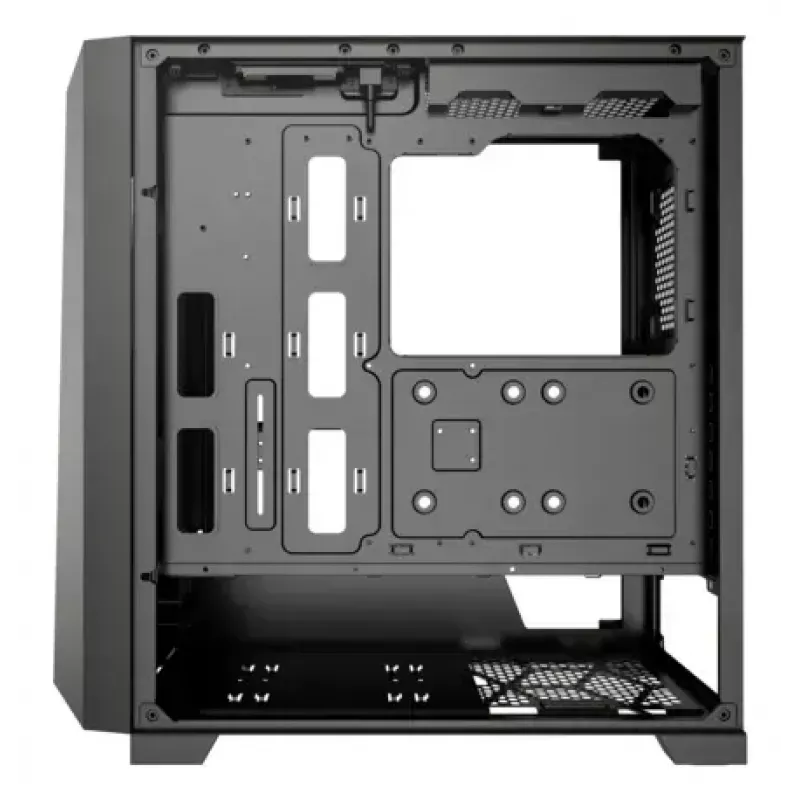 PC Midi Torni korpus XILENCE XG151 — must, toetab ATX/Micro-ATX/Mini-ITX, alumine toiteplokk, 2x 3,5 tolli + 4x 2,5 tolli pesa