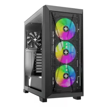 PC Midi Torni korpus XILENCE XG151 — must, toetab ATX/Micro-ATX/Mini-ITX, alumine toiteplokk, 2x 3,5 tolli + 4x 2,5 tolli pesa