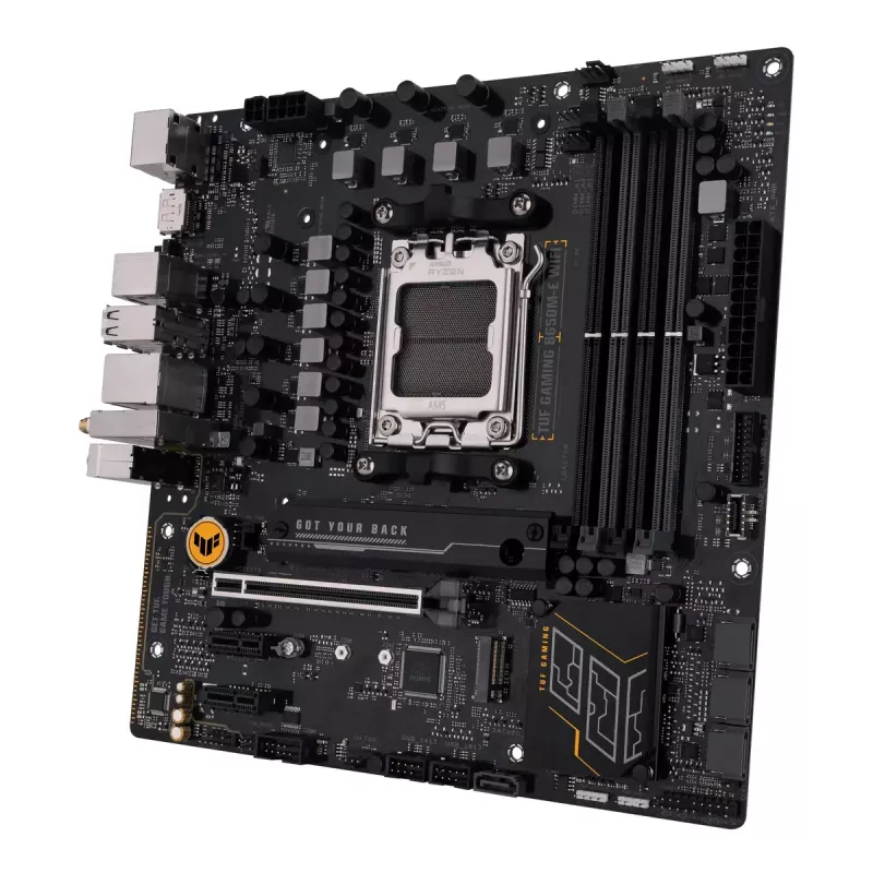 Emaplaat ASUS TUF GAMING B650M‑E WIFI, AMD B650, Socket AM5, micro ATX, DDR5, 4x DIMM, 128GB, Wi‑Fi 6, Bluetooth 5.2