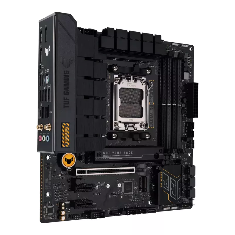 Emaplaat ASUS TUF GAMING B650M‑E WIFI, AMD B650, Socket AM5, micro ATX, DDR5, 4x DIMM, 128GB, Wi‑Fi 6, Bluetooth 5.2