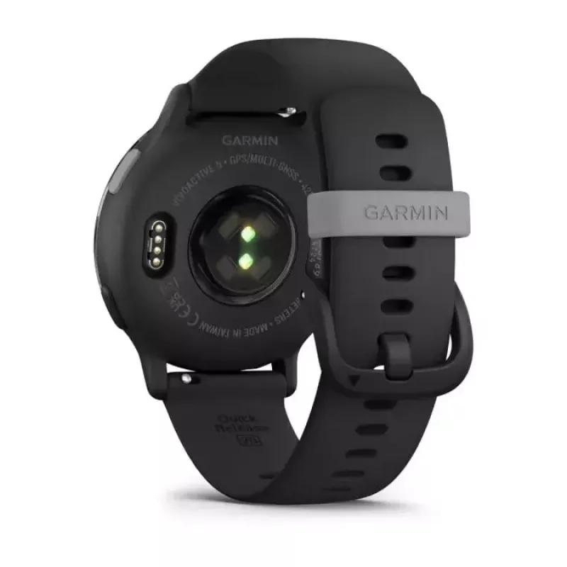 Nutikell GARMIN Vivoactive 5 Must – 42 mm korpus, AMOLED 1,2 tolli, GPS/GLONASS/Galileo, 5 ATM, optiline pulss, SpO2, 11-päevane aku