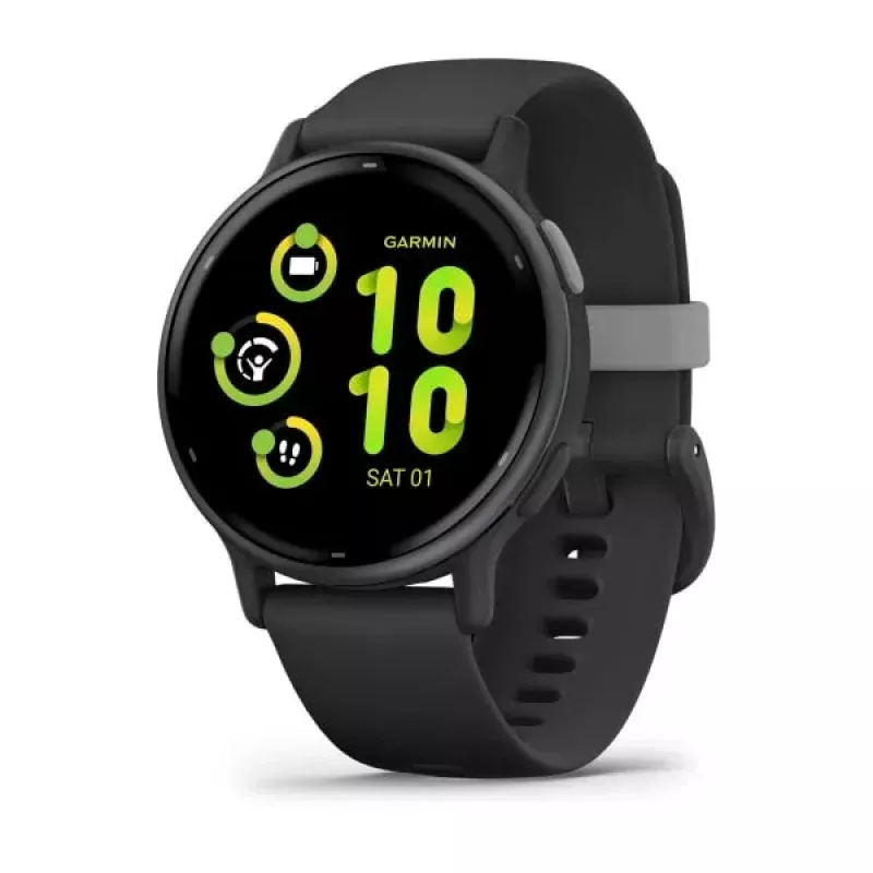 Nutikell GARMIN Vivoactive 5 Must – 42 mm korpus, AMOLED 1,2 tolli, GPS/GLONASS/Galileo, 5 ATM, optiline pulss, SpO2, 11-päevane aku