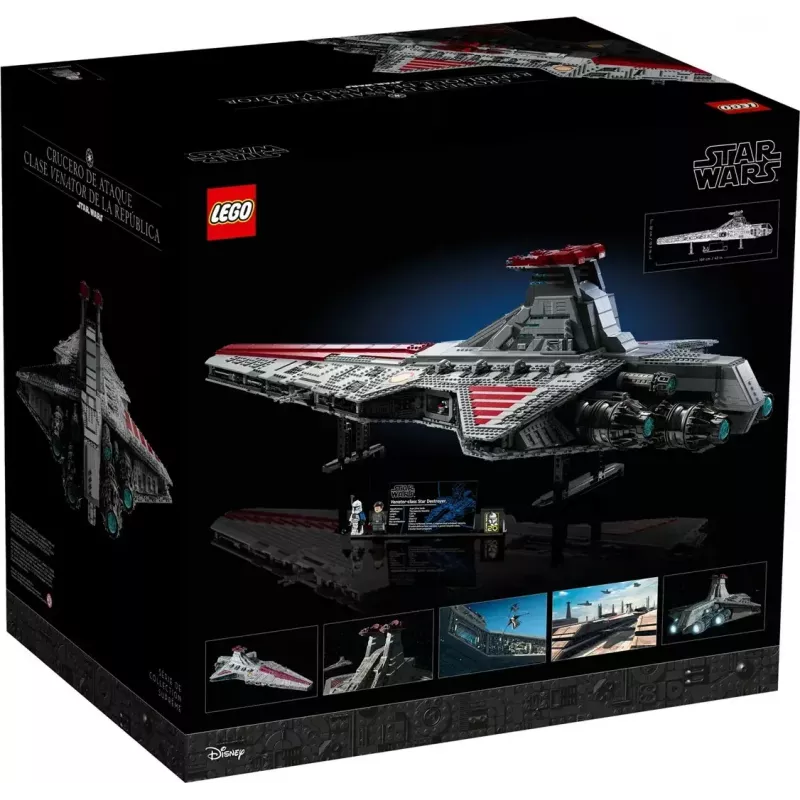 LEGO Star Wars Republic Venator Class Attack Cruiser 75367 — konstruktsioonikomplekt, 5 374 tk, 320×1 090×540 mm, 2 minifiguuri, vanus 18+