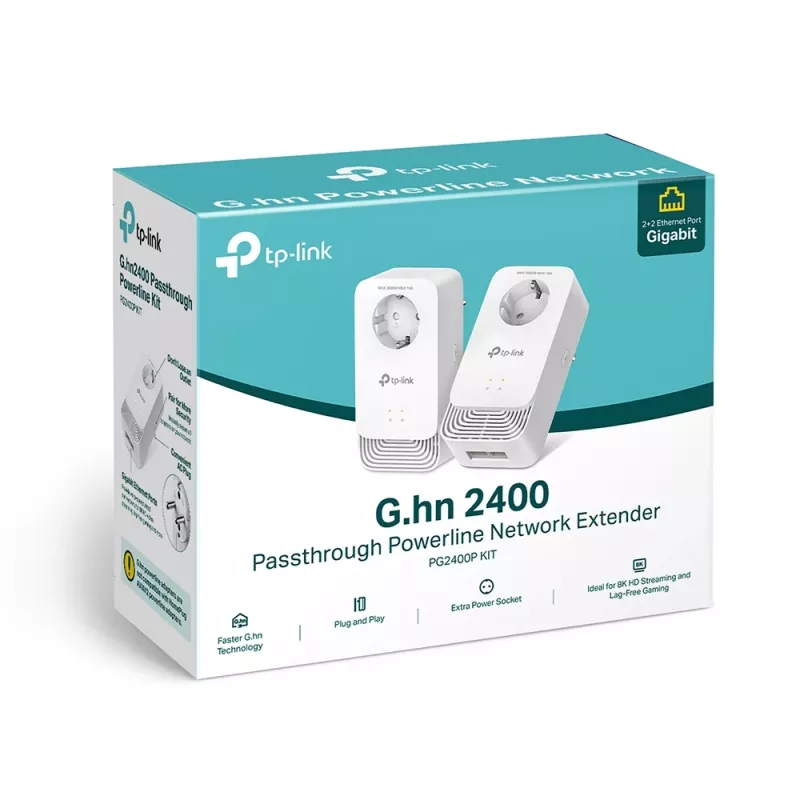 TP-Link PG2400P KIT PowerLine võrguadapter 1428 Mbit/s Ethernet LAN Valge 2 tk