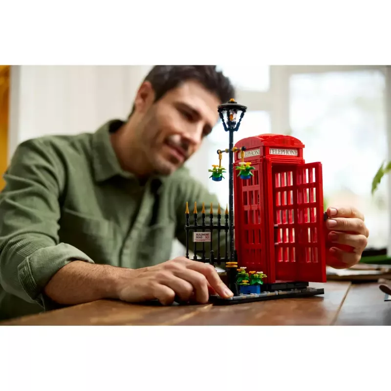 LEGO Red London Telephone Box 21347 ehituskomplekt – modulaarne kollektsioneeritav komplekt, 1460 tk, 18+